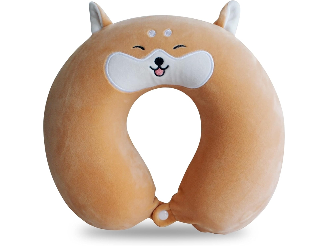 Travesseiro De Viagem Fofo Para Crianças E Adultos, 100 Espuma Viscoelástica Pura, Travesseiro De Pescoço Em Formato De U Com Capa Lavável Slowmoose