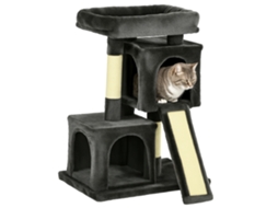Arranhador de Gato 83cm com Sisal Colunas de Sisal, Multiandares, para Gatos Pequenos, Cinza Escuro Ge