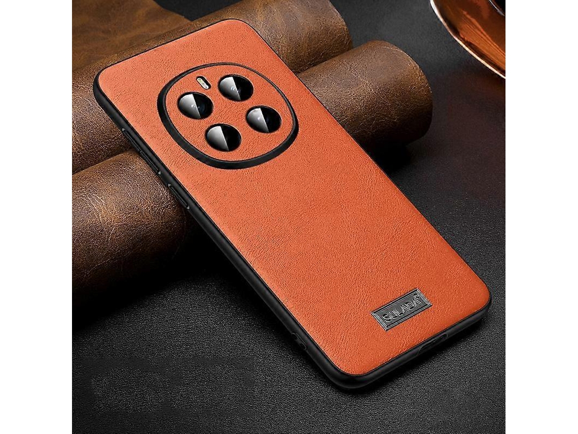 Capa De Celular Sulada À Prova De Choque, Híbrida De Tpu E Couro, Feita À Mão, Para Honor Magic7.