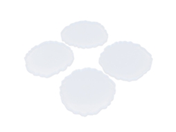 4 Peças Moldes De Posavasos De Silicone Conjunto Combinado Diy Para Epóxi Cristal Ondas Espelho Nuvens