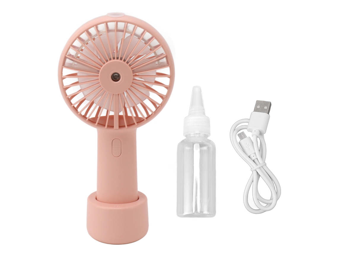 Ventilador de Mão com Névoa Silencioso 2000mah 3 Velocidades com 2 Modos Spray Portátil de Mesa