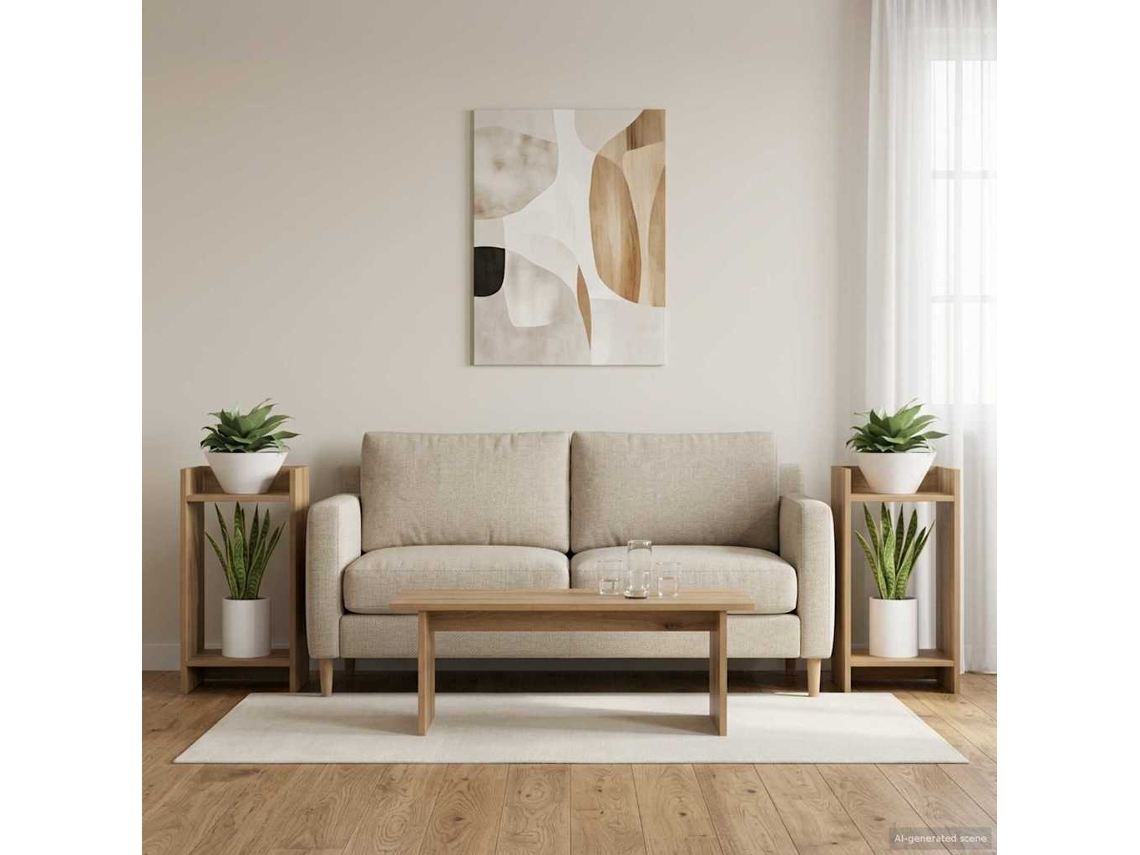 Vidaxl Suporte Para Plantas 2 Unid. Carvalho Arttisan 30 X 30 X 60 Cm