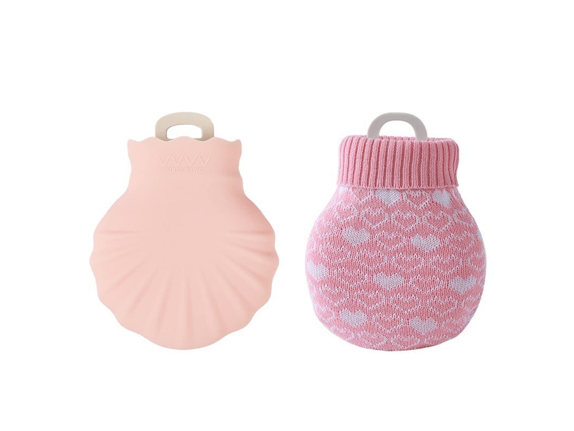 Bolsa De Água Quente Com Capa Tecida Anti-explosão Para Manter A Calor Mini Rosa