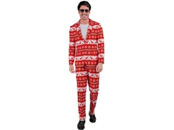 Terno Engraçado Masculino Vermelho e Branco Feliz Natal