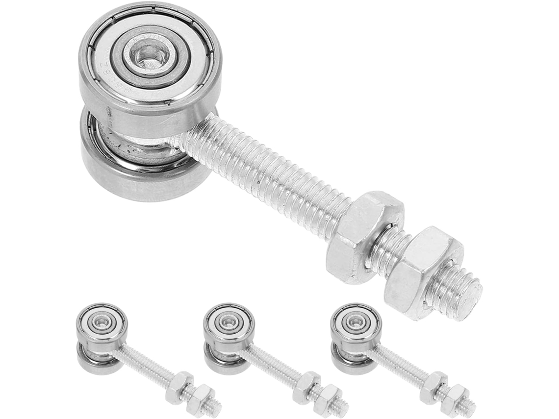 Conjunto De 4 Roletes Para Porta De Correr Com Polia Dupla E Rolamento