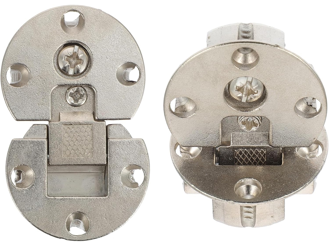 Conjunto De 2 Dobradiças Dobráveis Liga Zinco Reforçadas Para Portas