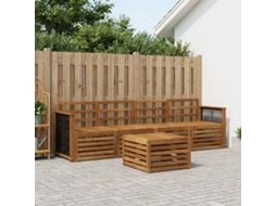 Vidaxl Conjunto De Sofás Para Exterior 5 Pcs Natural