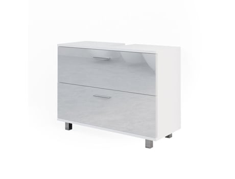 Móvel lavatório único Ilias, 80,2 x 60,8 cm, branco alto brilho, Vicco