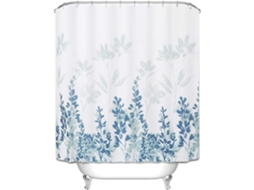Cortina De Banho Lavável E Resistente Ao Mofo 180x180 Cm - Azul Claro