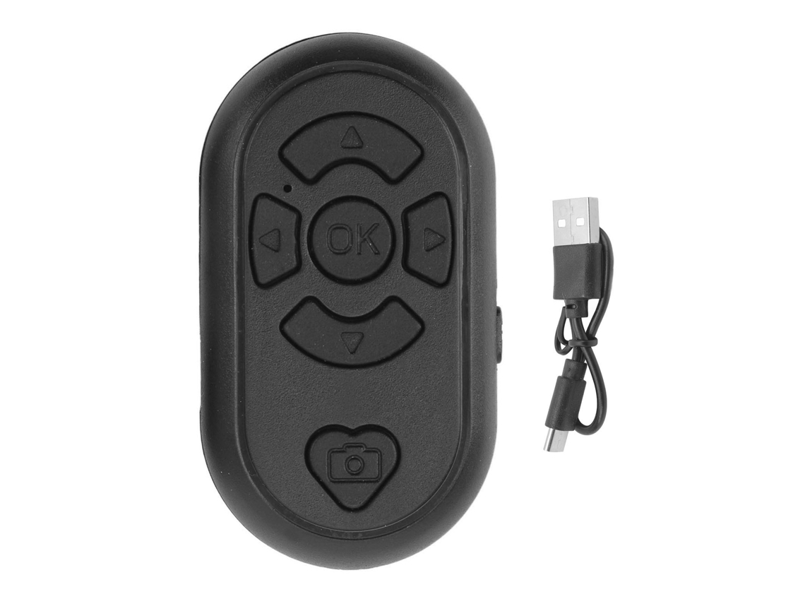 Phone Remote Control 32.8ft Wireless Bt4.0 Hands Free Type C Charge Remote Shutter For Selfie Page Turning App Black LAXISCREED