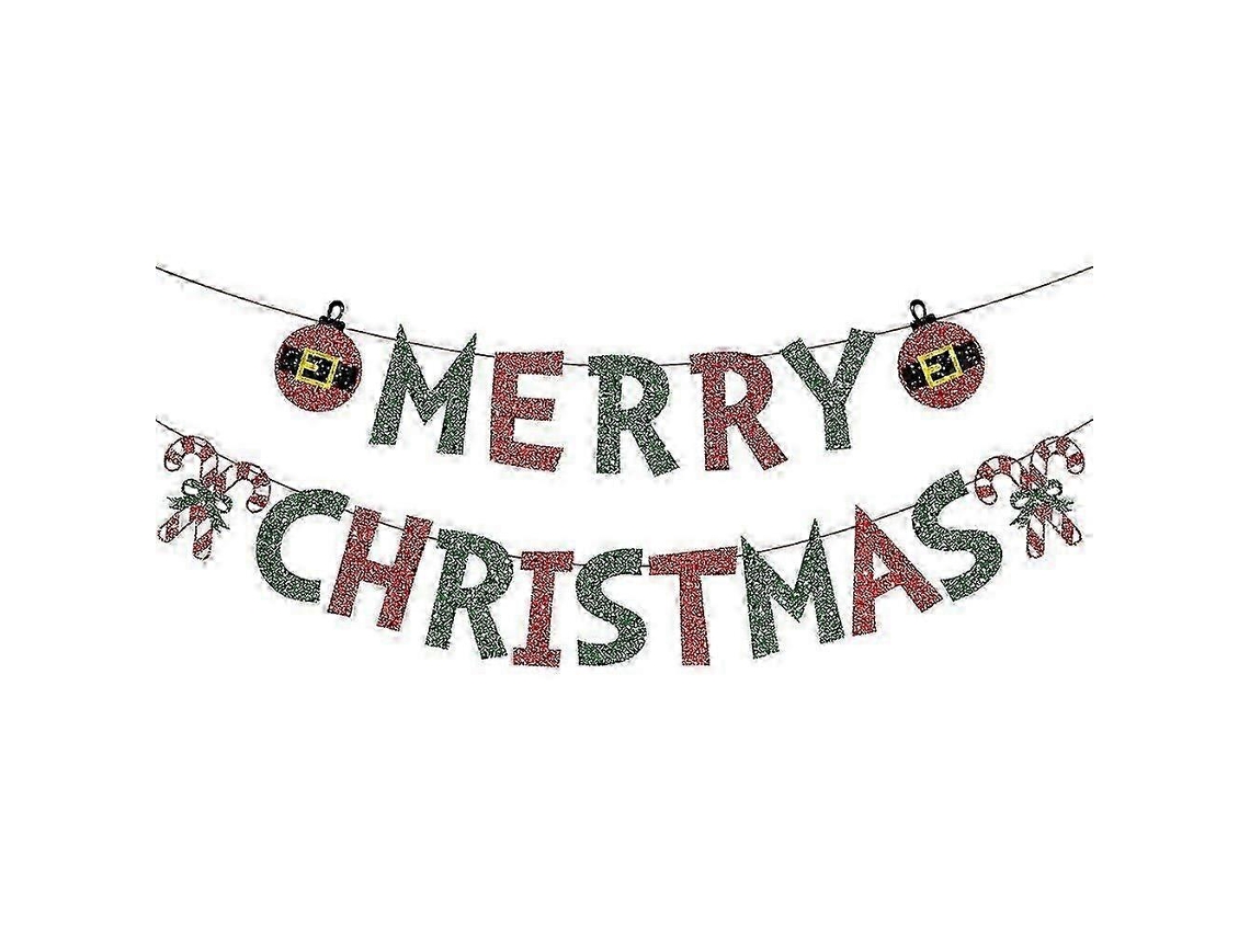 Faixa De Natal Com Letras Merry Christmas E Corda De 118 Polegadas
