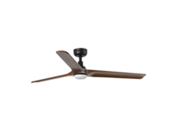 Heywood L Led Ventilador Preto/Madeira Escura Dc FARO BARCELONA