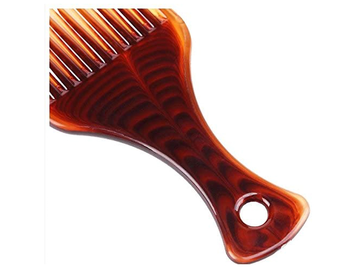 Pente De Cabelo Afro De Plástico Com Dentes Largos Anti-estático Para Cabelo Cacheado E Massagem Na Scalp