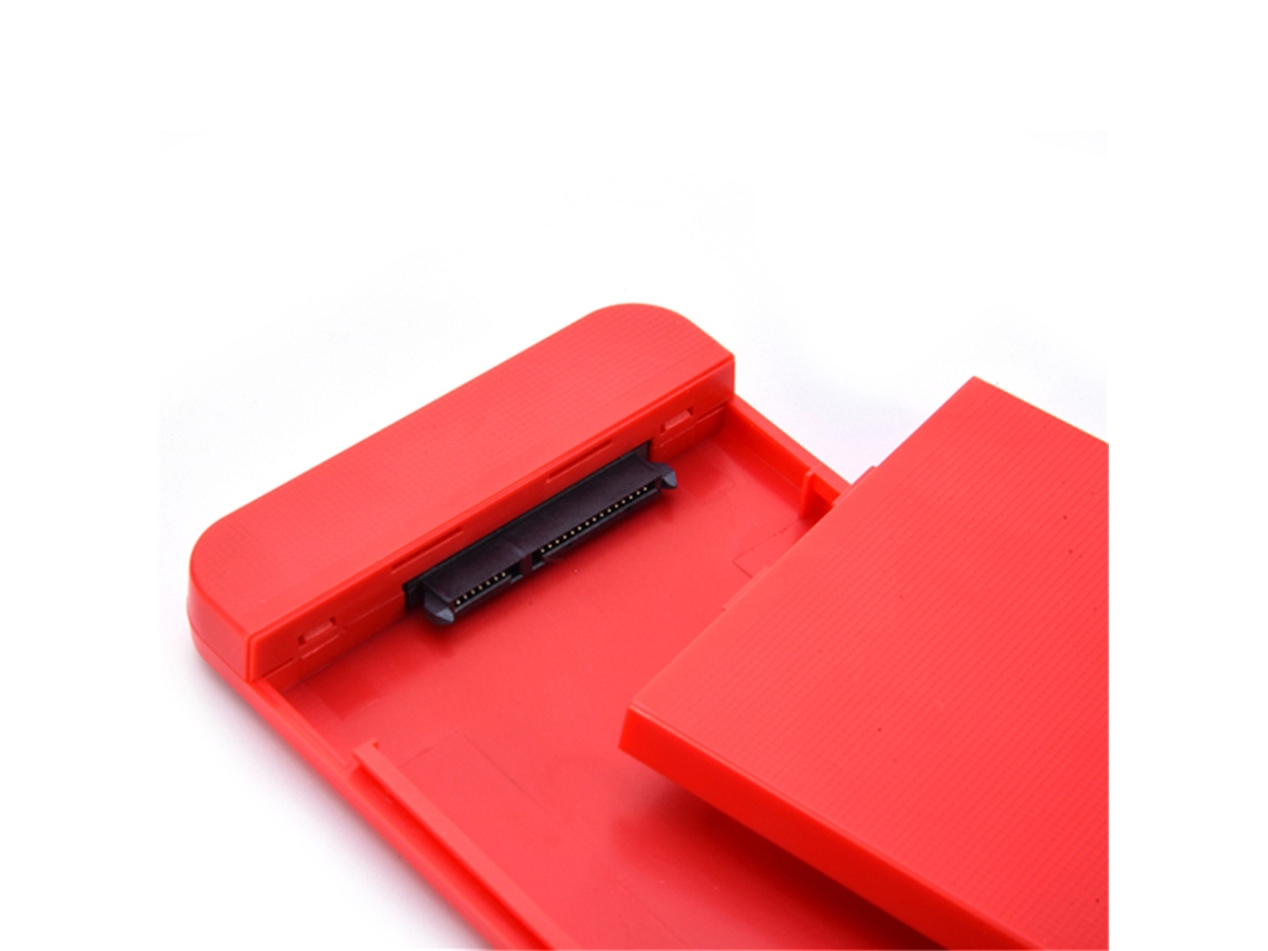 Capa De Disco Rígido Usb3.0 De 2,5 Polegadas Enclosure Externo Para Hdd/ssd Sata Sem Ferramentas Vermelho