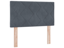 Conjunto 1 Cama Box Vidaxl Cinzento Veludo (80 X 200 Cm)