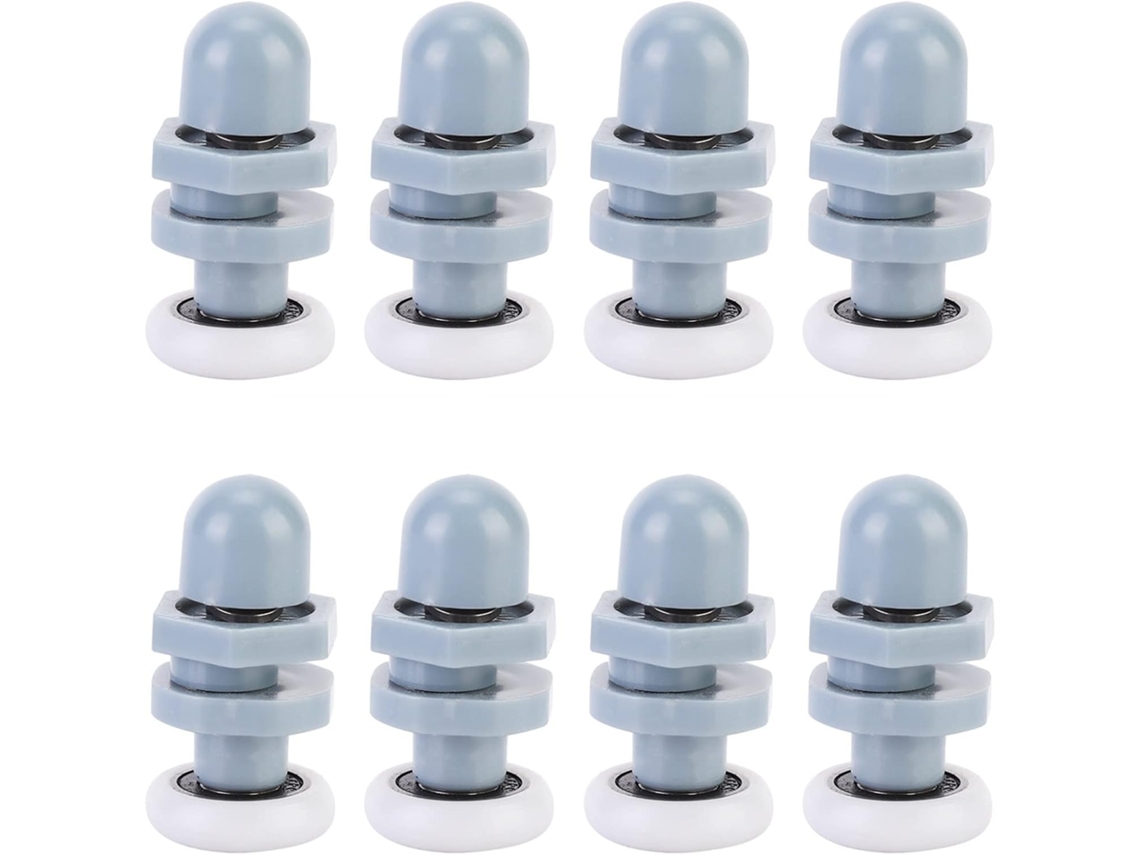 Rodízios De Plástico Para Portas Vidro Banheiro, 8 Peças (20 Mm)