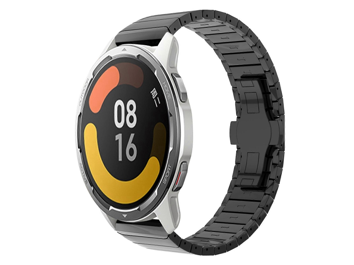 Pulseira De Relógio De Liga Metálica Com Fecho Borboleta E Pintura De Um Ponto, 22 Mm