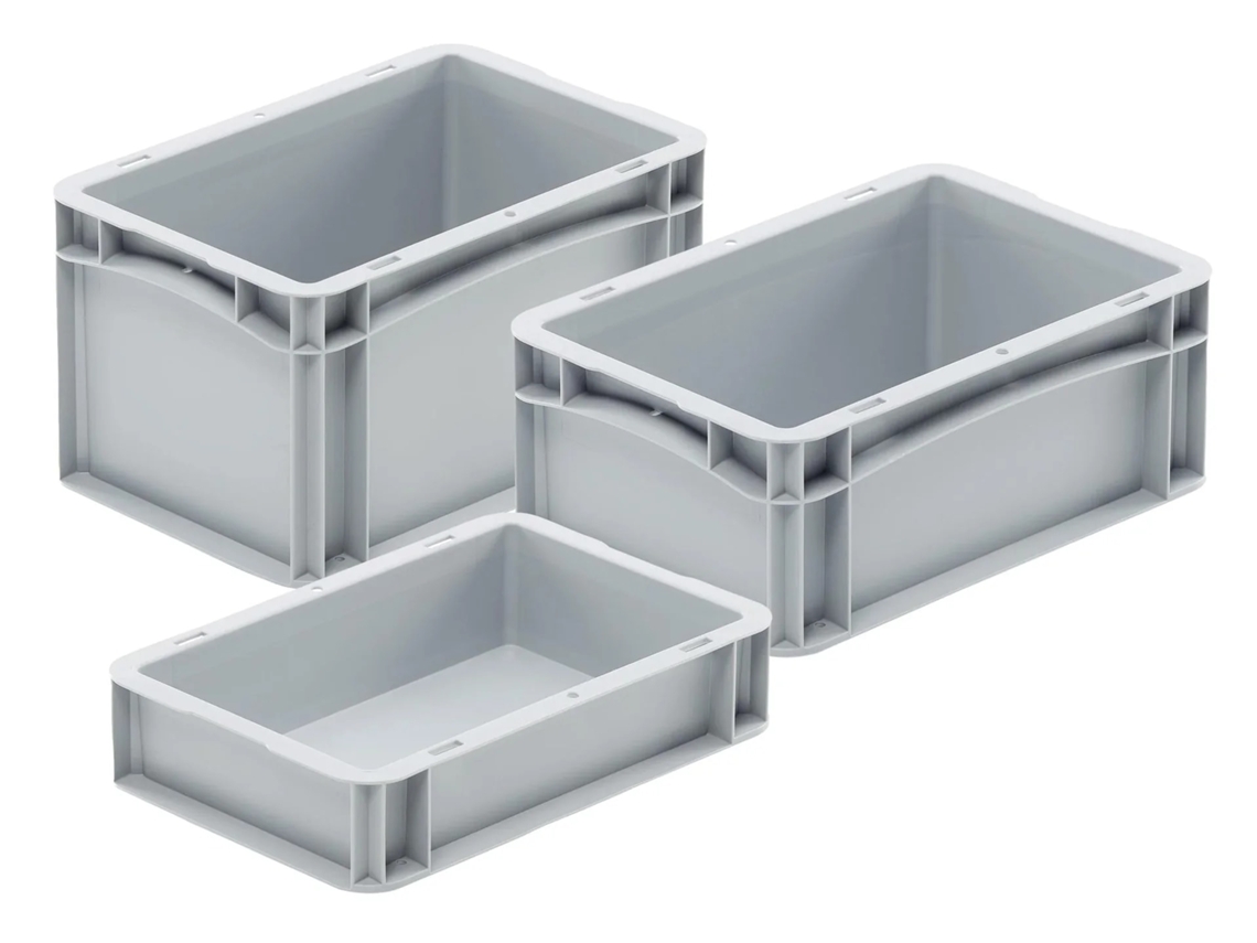Eurobox 30x20x07cm Cinzento 2,9 L