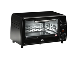 Mini Forno 10l 750w Até 230°c, Temporizador 60min, C/ Bandeja E Grelha, 36,5x26x22cm, Preto