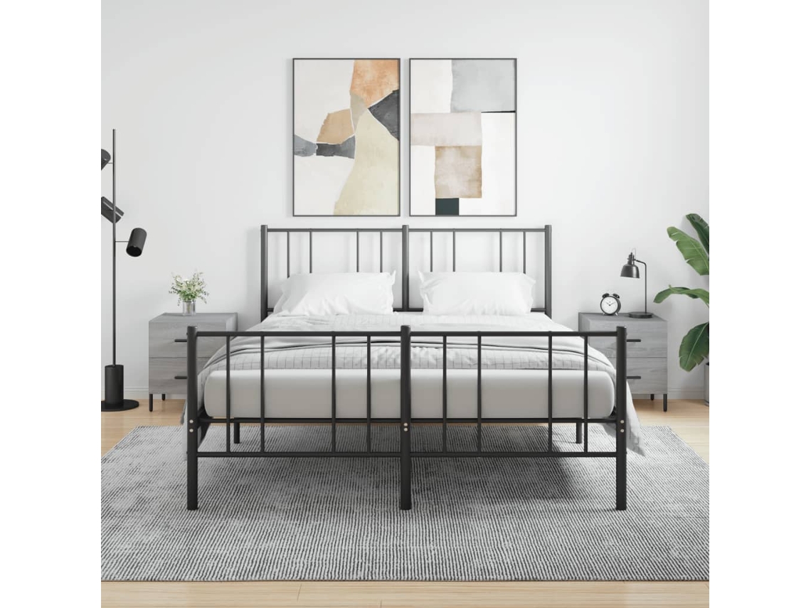 Vidaxl Mesas De Cabeceira 2 Pcs Derivados De Madeira Sonoma Cinza