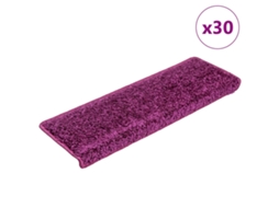 Vidaxl Tapetes De Escada 30 Peças 65x21x4 Cm Roxo Com Borda Retangular