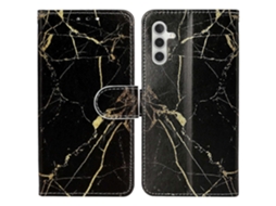 Capa Flip De Couro Com Padrão Para Samsung Galaxy S24 Fe
