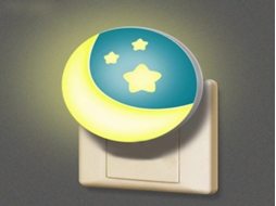 Luminária Noturna Lurelia Lua em Formato de Lua, 2 Peças com Controle Remoto, 0,6 W, para Bebês e Crianças