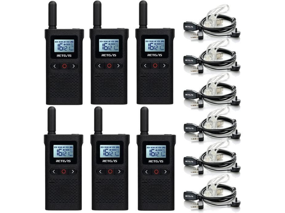 Rb628 Talkie Walkie Com Headset, Pmr446 Talkie Walkie Profissional Recarregável 1500mah Baterias, Vox Lcd Displays Ctcss/dcs Retevis