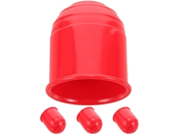 Capa De Engate De Reboque Em Plástico Vermelho, Conjunto De 4 Peças, Proteção Para Reboque.
