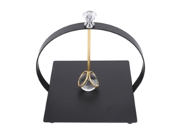 Suporte de Guardanapos de Ferro S/MARCA para Mesa com Barra Central e Alça Arco Preto para Cozinha Restaurante Hotel Café Bar