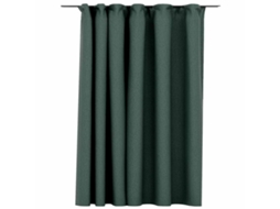 Maison Exclusive - Cortinas Opacas Aspeto Linho Com Ganchos 290x245 Cm Verde