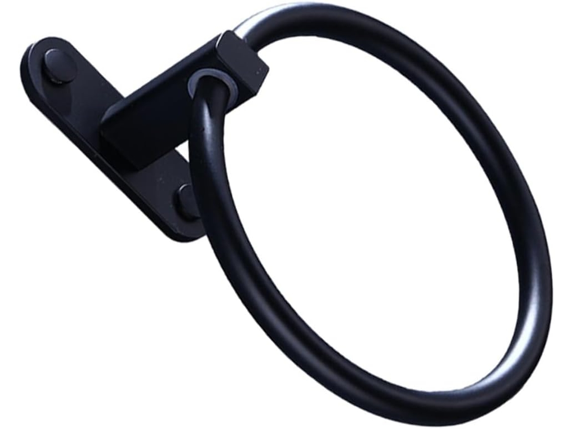 Porta-toalhas Redondo De Alumínio Black Space, Sem Necessidade Furar,