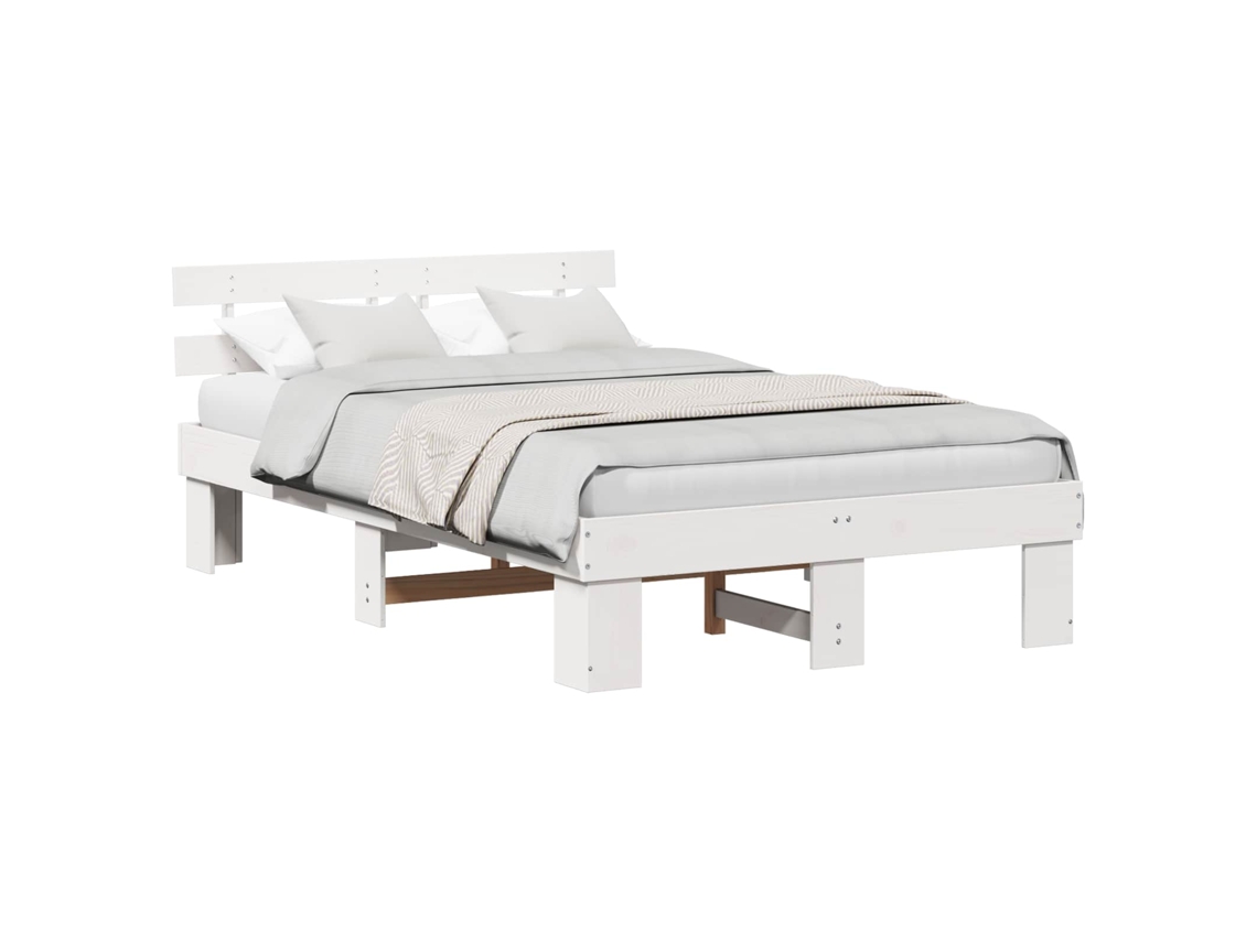 Estrutura da Cama com Cabeceira Branco 140 X 190 Cm MAISON EXCLUSIVE