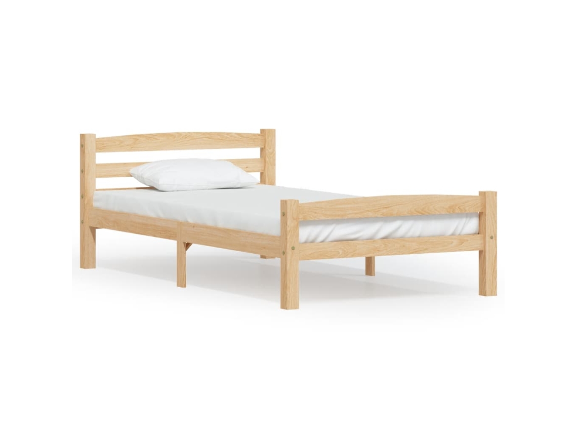 Bed Frame, Bed Frames Vidaxl Marrom Madeira De Pinho (100 X 200 Cm)