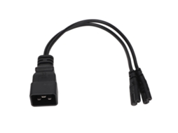 Cabo Divisor De Energia Y Universal Dual Iec320 C7 Para C20 Para Lâmpada Lcd Câmera Digital 12,6 Polegadas