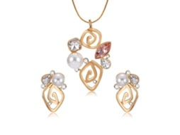 Conjunto De Jóias De Noiva Acessorios Fashion Zircão Pérola
