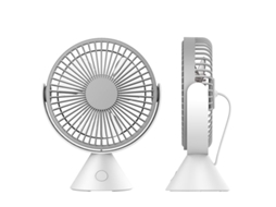 Ventilador de Mesa, 3 Velocidades, Usb, Rotação de 360°, 1500mah, Cinza ZYBLSSBB