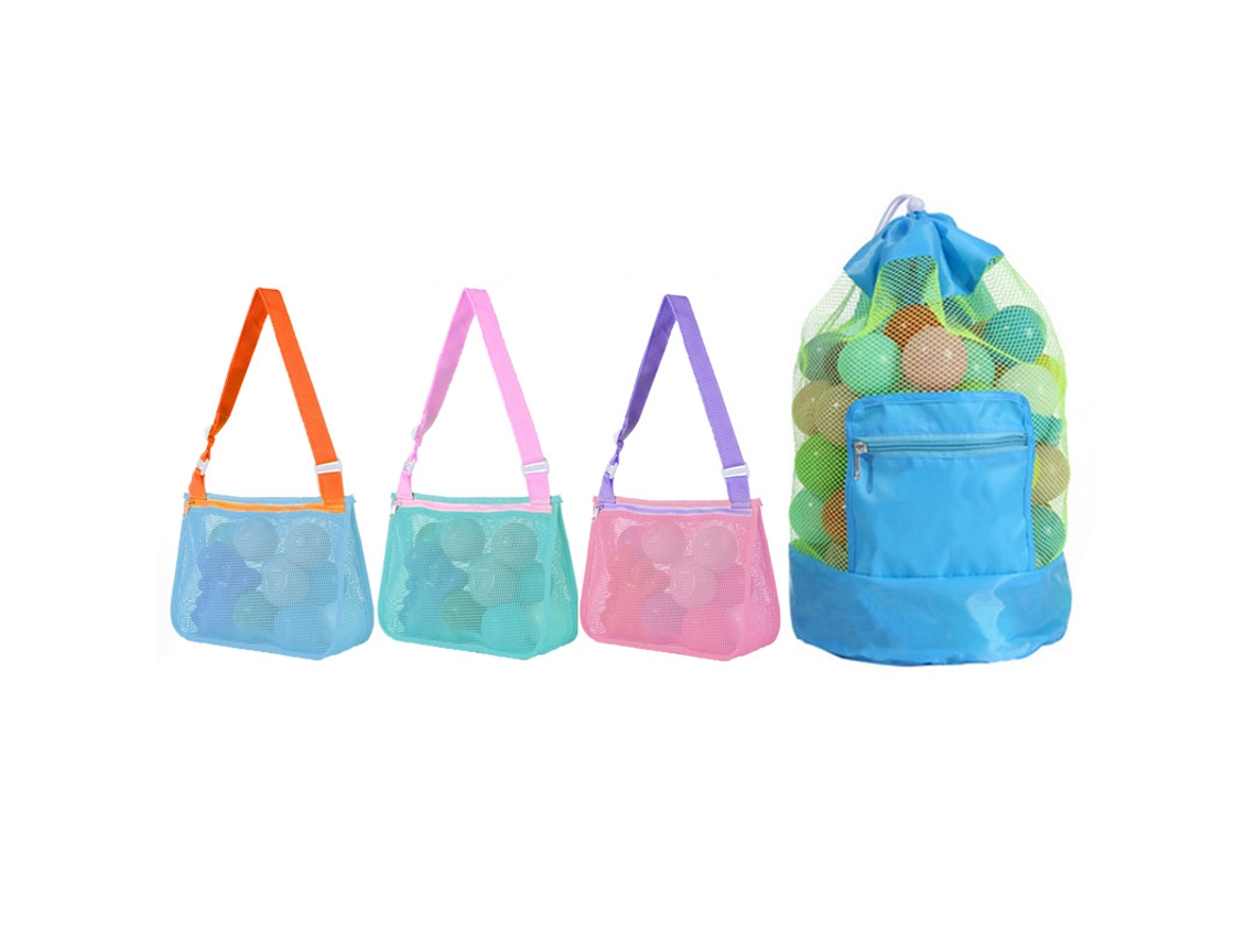 Conjunto 4 Bolsas De Armazenamento De Malha Para Brinquedos De Praia Yuysan (ab01)