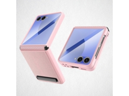 Capa De Celular Com Suporte Invisível Integrado E Colante De Pele De Lichia Para Samsung Galaxy Z Flip7 5g