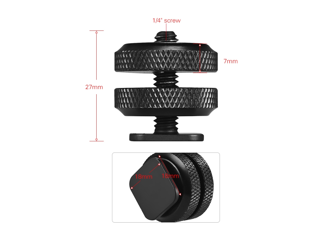2 Peças Adaptador De Base De Câmera Para Parafuso 1/4"-20 Para Tripé, Flash, Microfone, Luzes Led E Acessórios De Fotografia