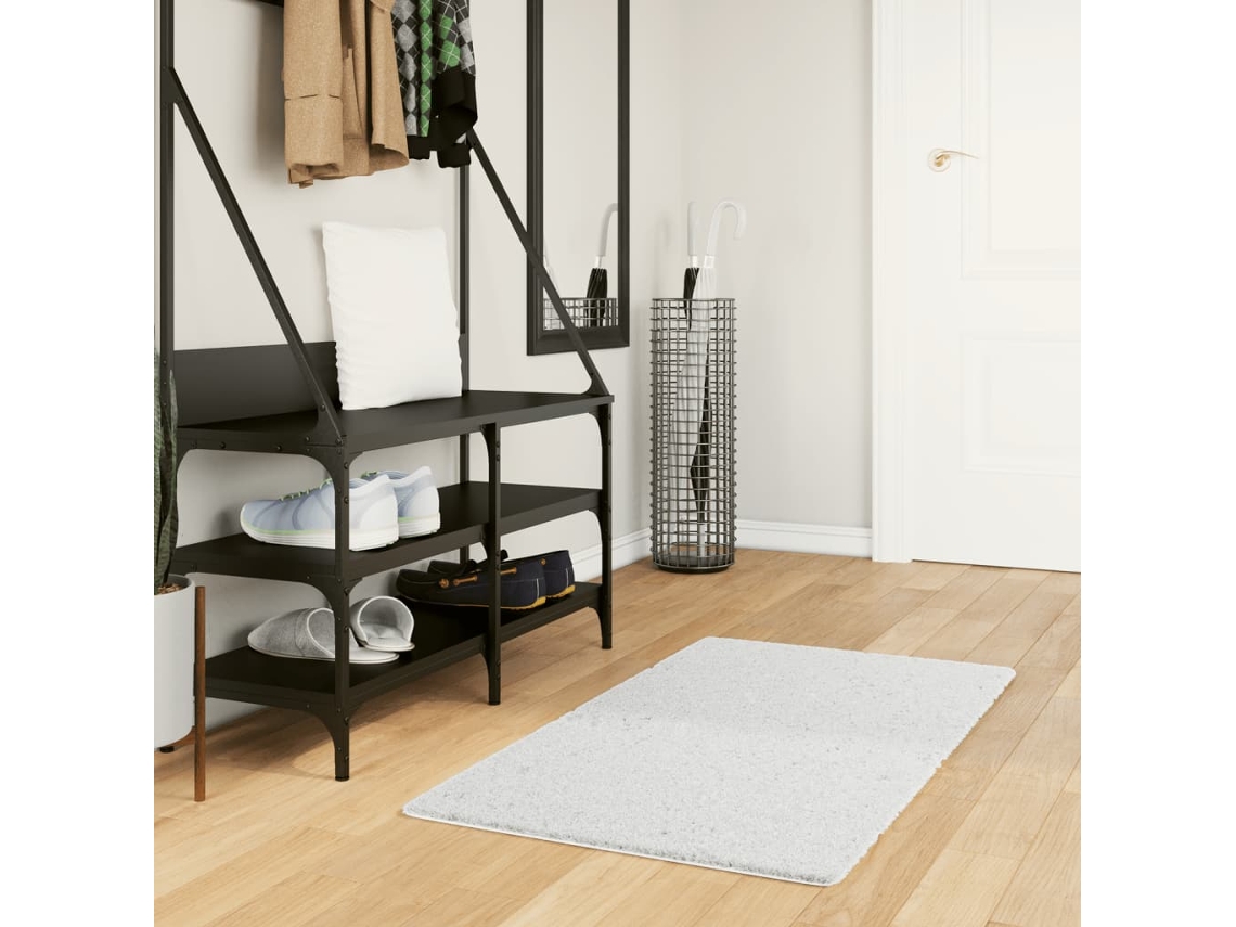 Vidaxl Tapete De Pelo Curto Oviedo 60x110 Cm Cinzento