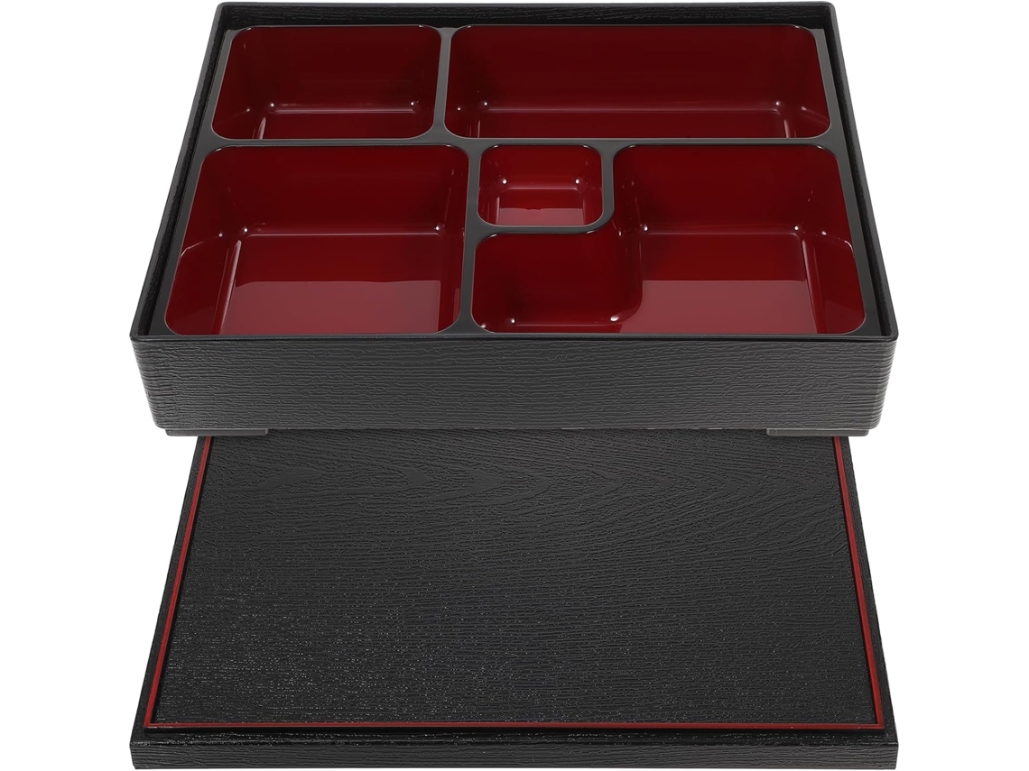 Marmita Japonesa Hemobllo Estilo Bento Para Sushi E Outros Alimentos, Com Compartimentos Divididos, Feita De Material