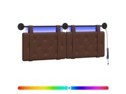 Conjunto 1 Cabeceira Vidaxl Castanho Couro Sintético (130 X 55 X 5 Cm)