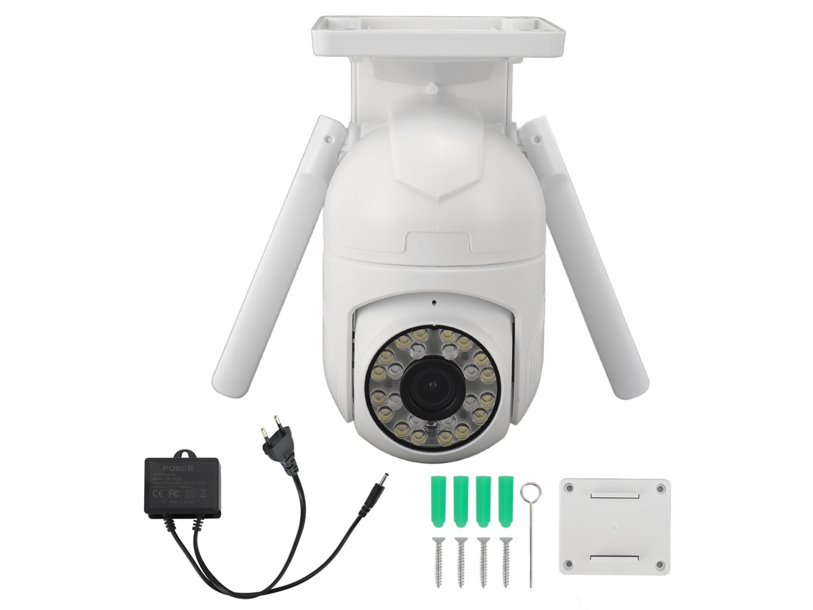 Câmara De Segurança Inteligente 1080p Wifi Com Rastreamento Ai, Rotação 350°/90°, Visão Noturna 10m, Controle Remoto, Plugue Eu 100‑240v