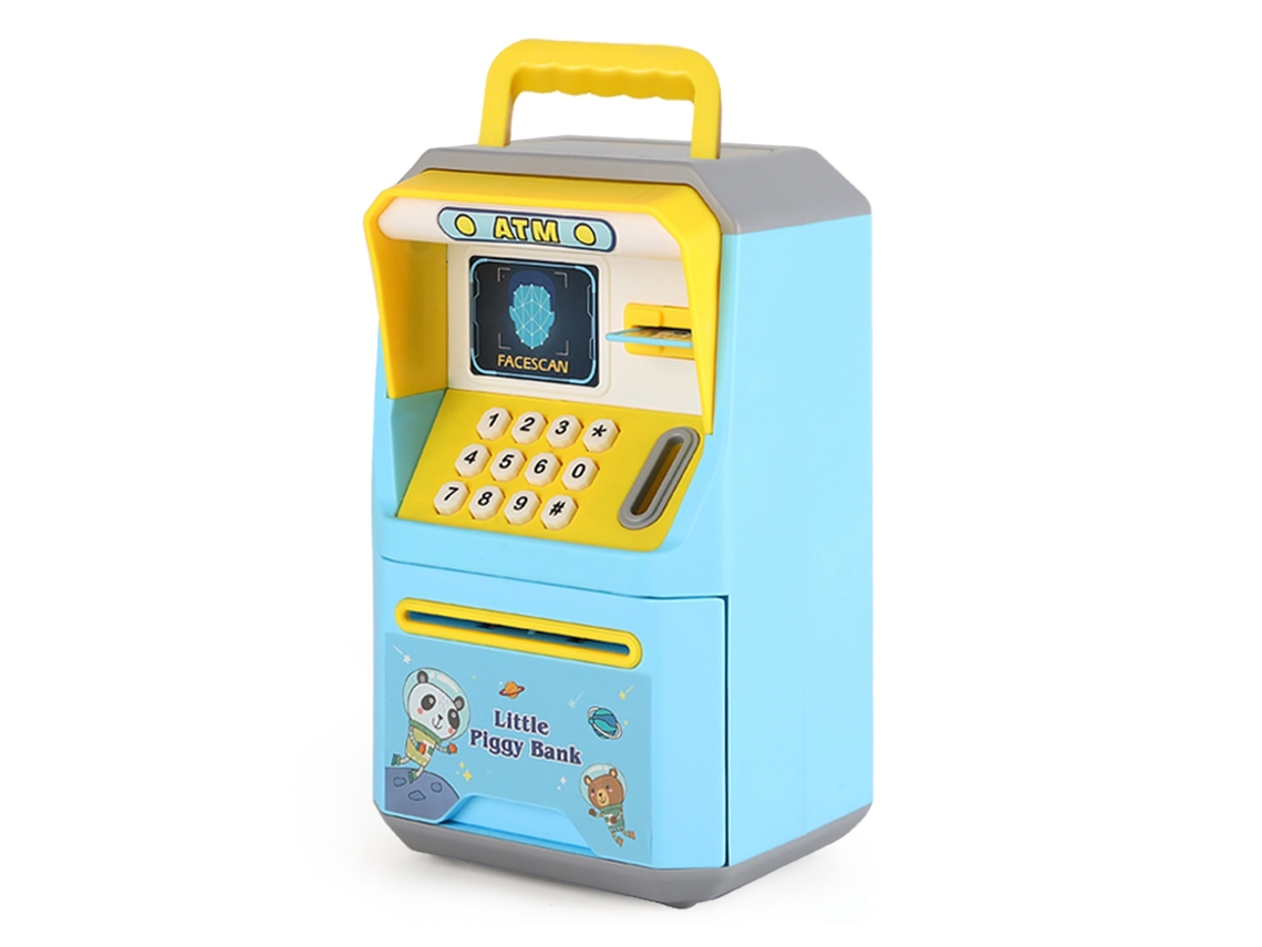 Mali cofrinho Elétrico para Crianças Atm com Reconhecimento Facial e Rolamento Automático de Notas