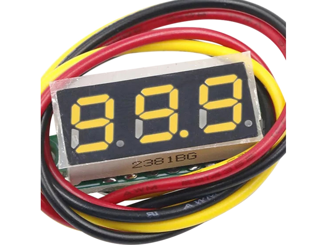 Testador de Voltagem Digital de Cabo 0 100 V 0,28 Pol. Mini Dc YANYXR (amarelo)