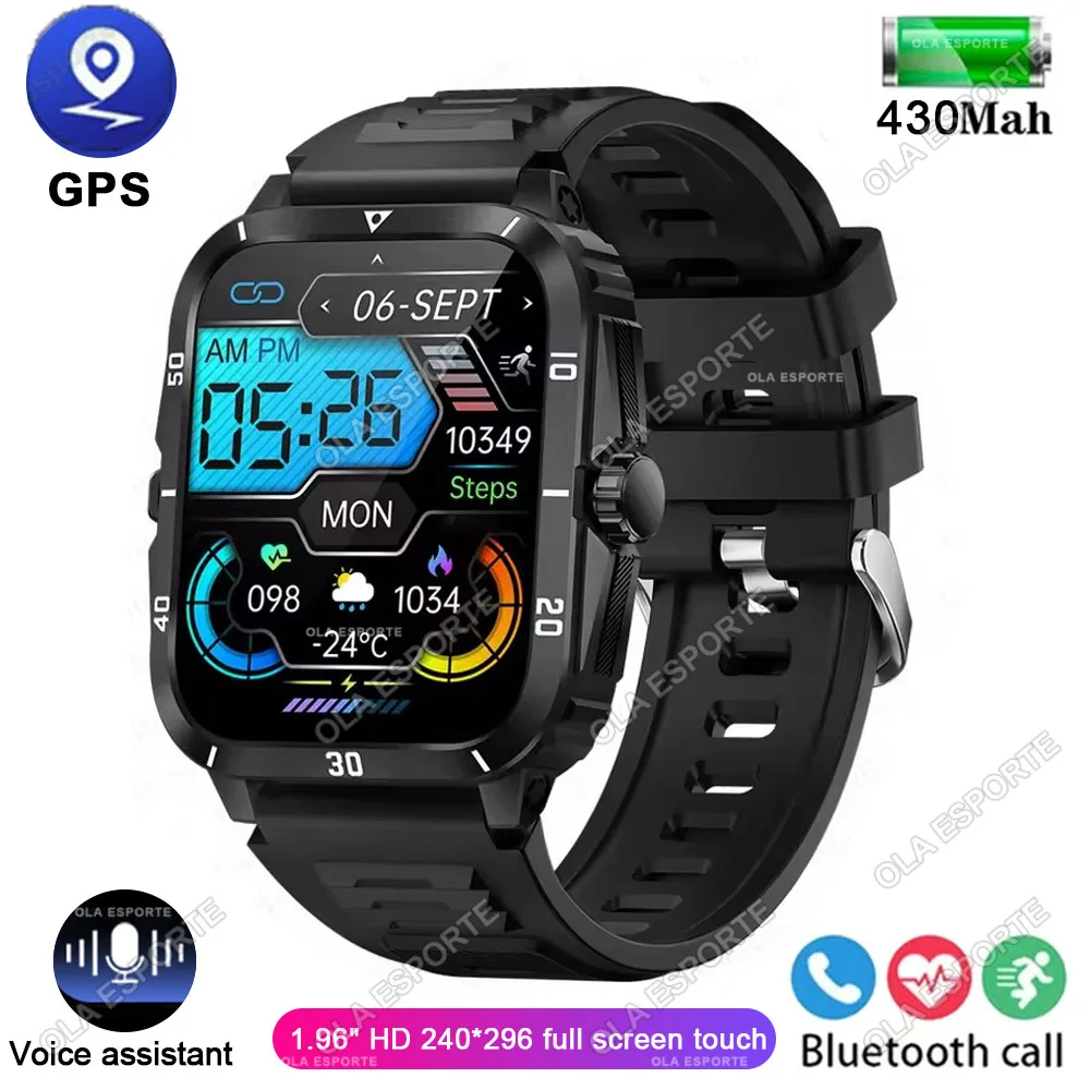 Smartwatch à prova d'água, GPS, atividades físicas, bateria de 400mah
