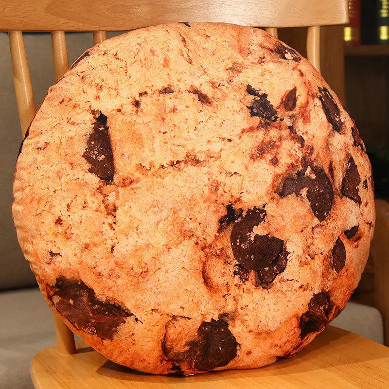 Almofada para Adultos, Almofada de Assento, Almofada de Encosto, Imitação de Cookie MDUG (cookie 45cm)