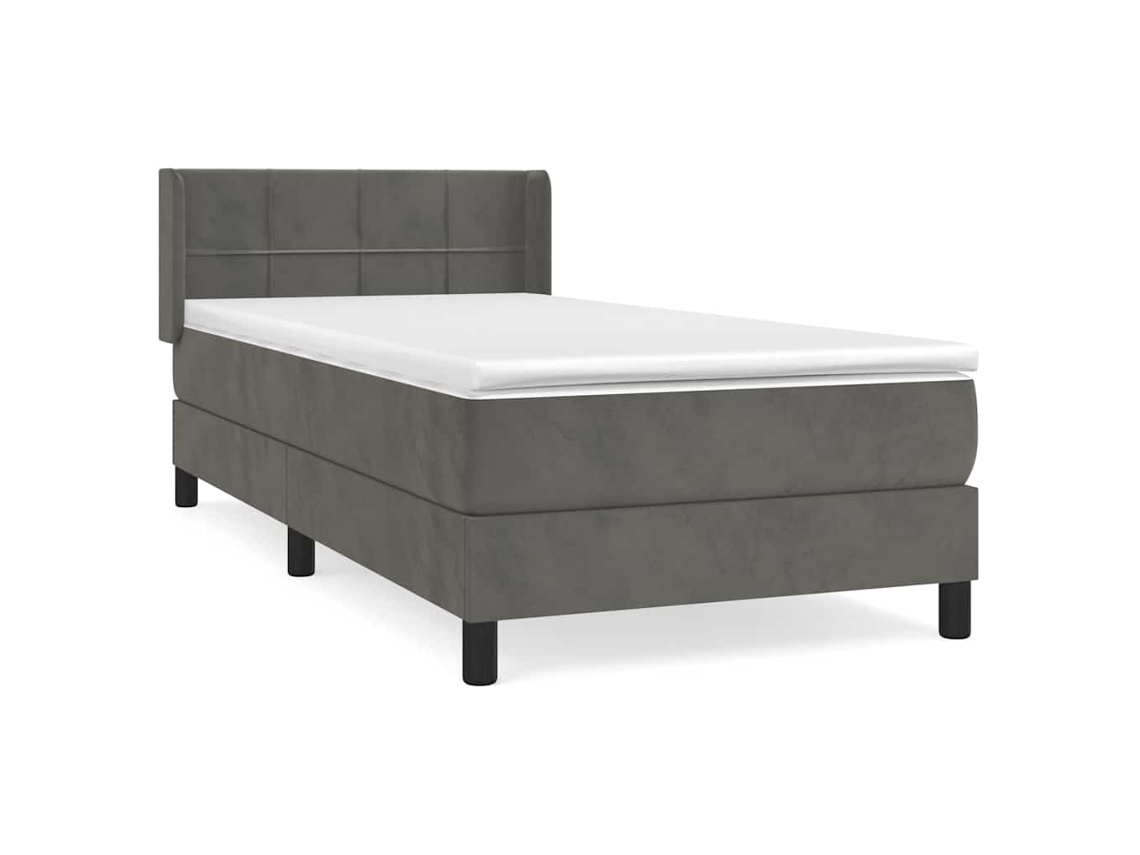 Box Spring Bed, Box Spring Beds Vidaxl Cinzeto Veludo (100 X 200 Cm)