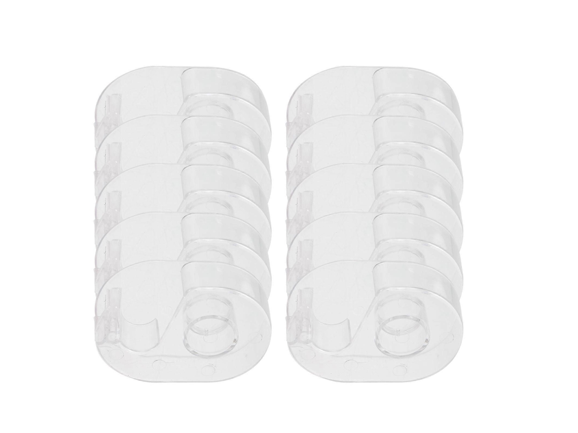 Dispensador de Fita Adesiva Plástica, 10 Unidades, Transparente, Compacto e Portátil para Uso Doméstico. GOKOCO